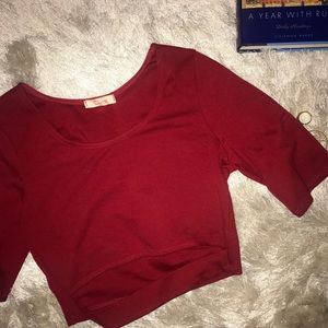 Maroon crop top